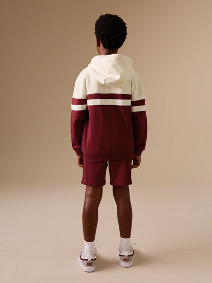Dsiney Kidz - Burgundy Red Colourblock Zip Through Hoodie Set (3-16yrs) image 3