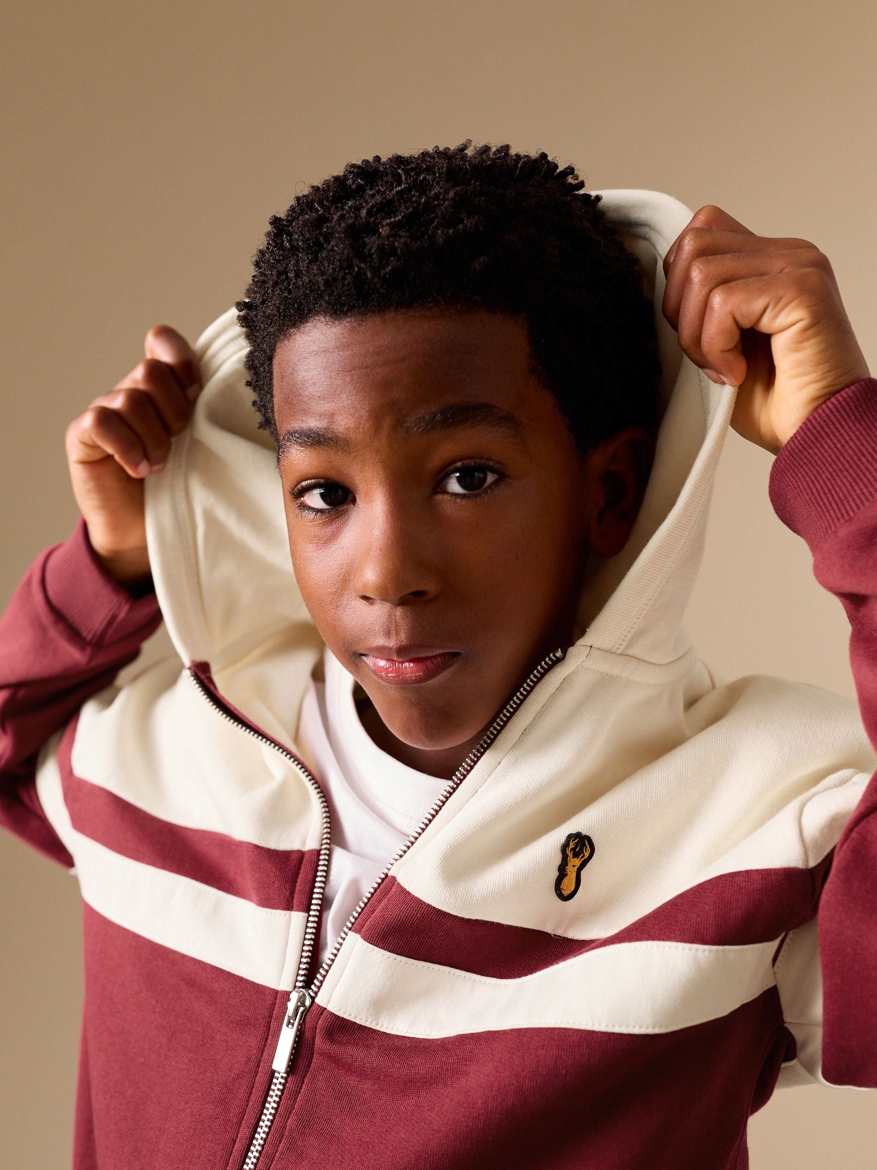 Dsiney Kidz - Burgundy Red Colourblock Zip Through Hoodie Set (3-16yrs) image 4