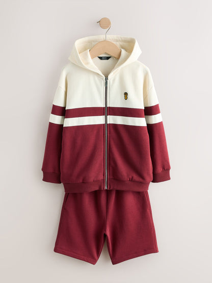 Dsiney Kidz - Burgundy Red Colourblock Zip Through Hoodie Set (3-16yrs) image 6