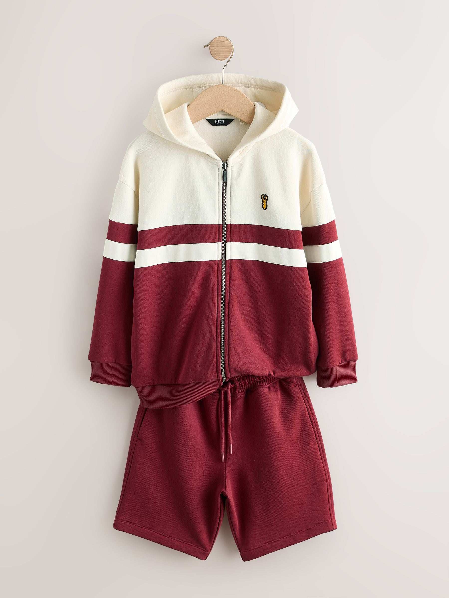 Dsiney Kidz - Burgundy Red Colourblock Zip Through Hoodie Set (3-16yrs) image 7