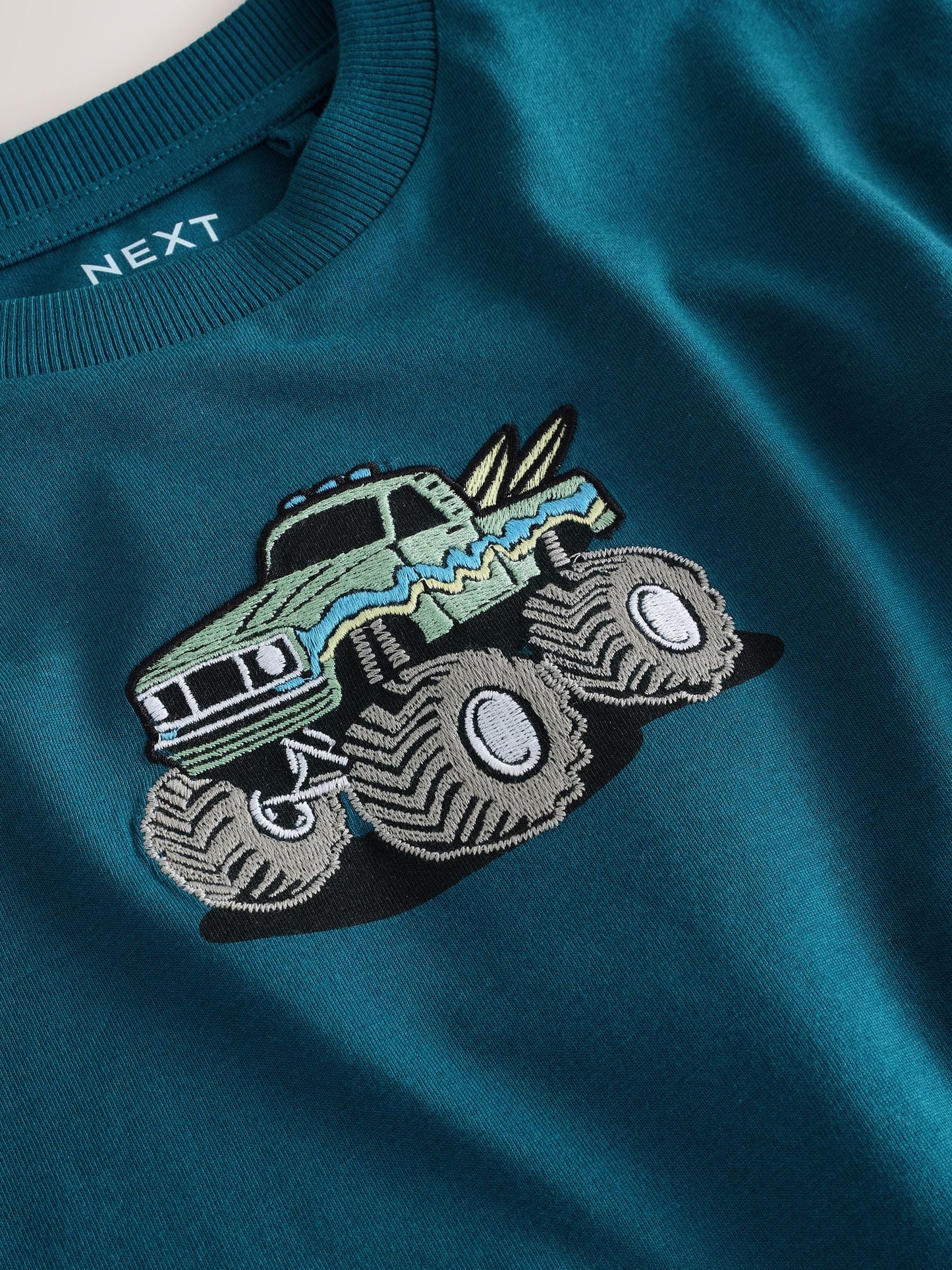 Dsiney Kidz - Teal Blue Truck Short Sleeve Graphic T-Shirt (3-16yrs) image 3