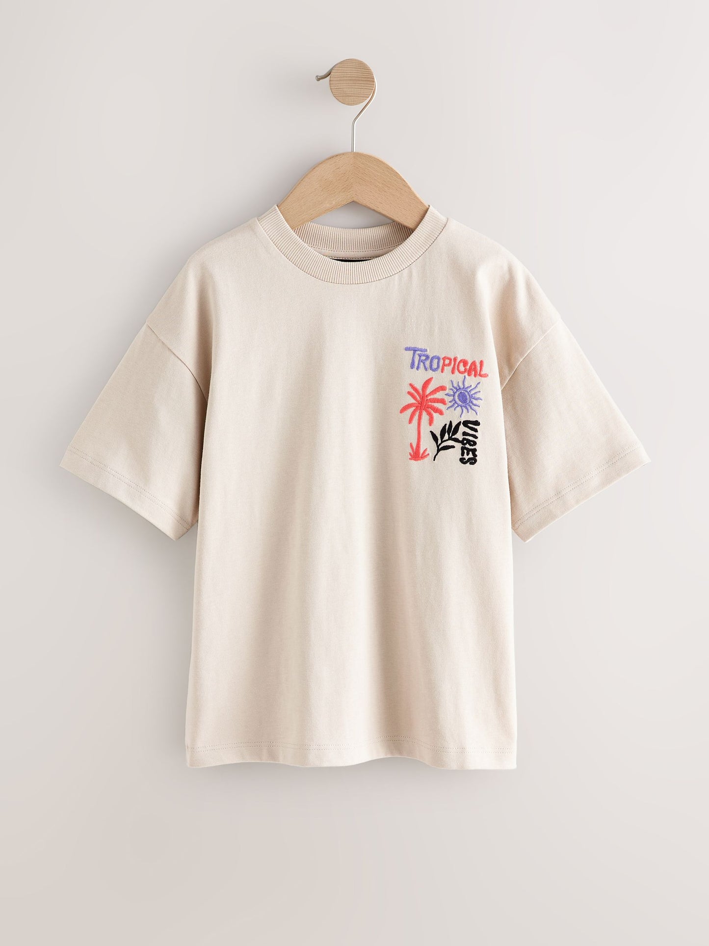 Dsiney Kidz - Stone Tropical Embroidery Short Sleeve Graphic T-Shirt (3-16yrs) image 5