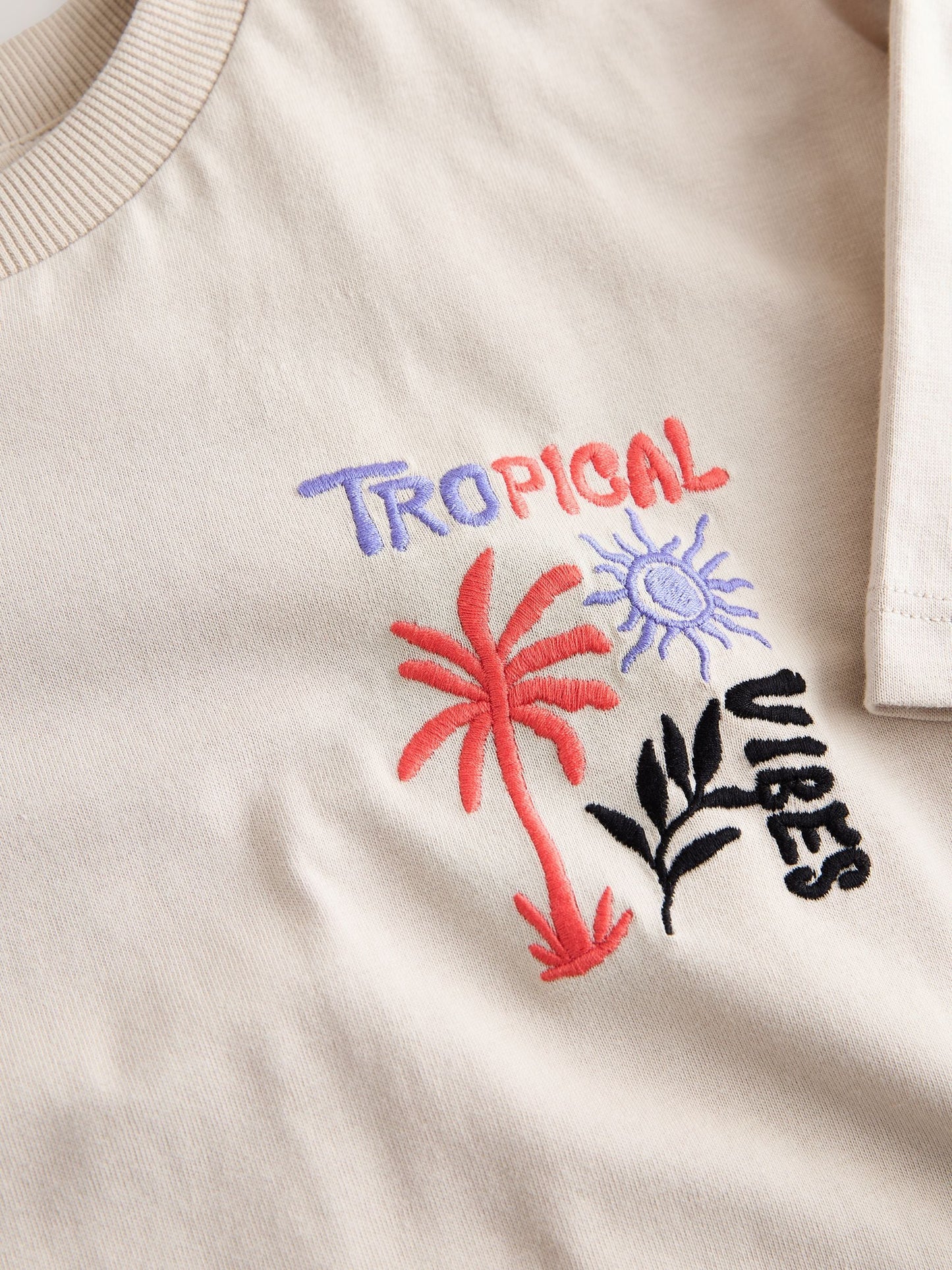Dsiney Kidz - Stone Tropical Embroidery Short Sleeve Graphic T-Shirt (3-16yrs) image 8