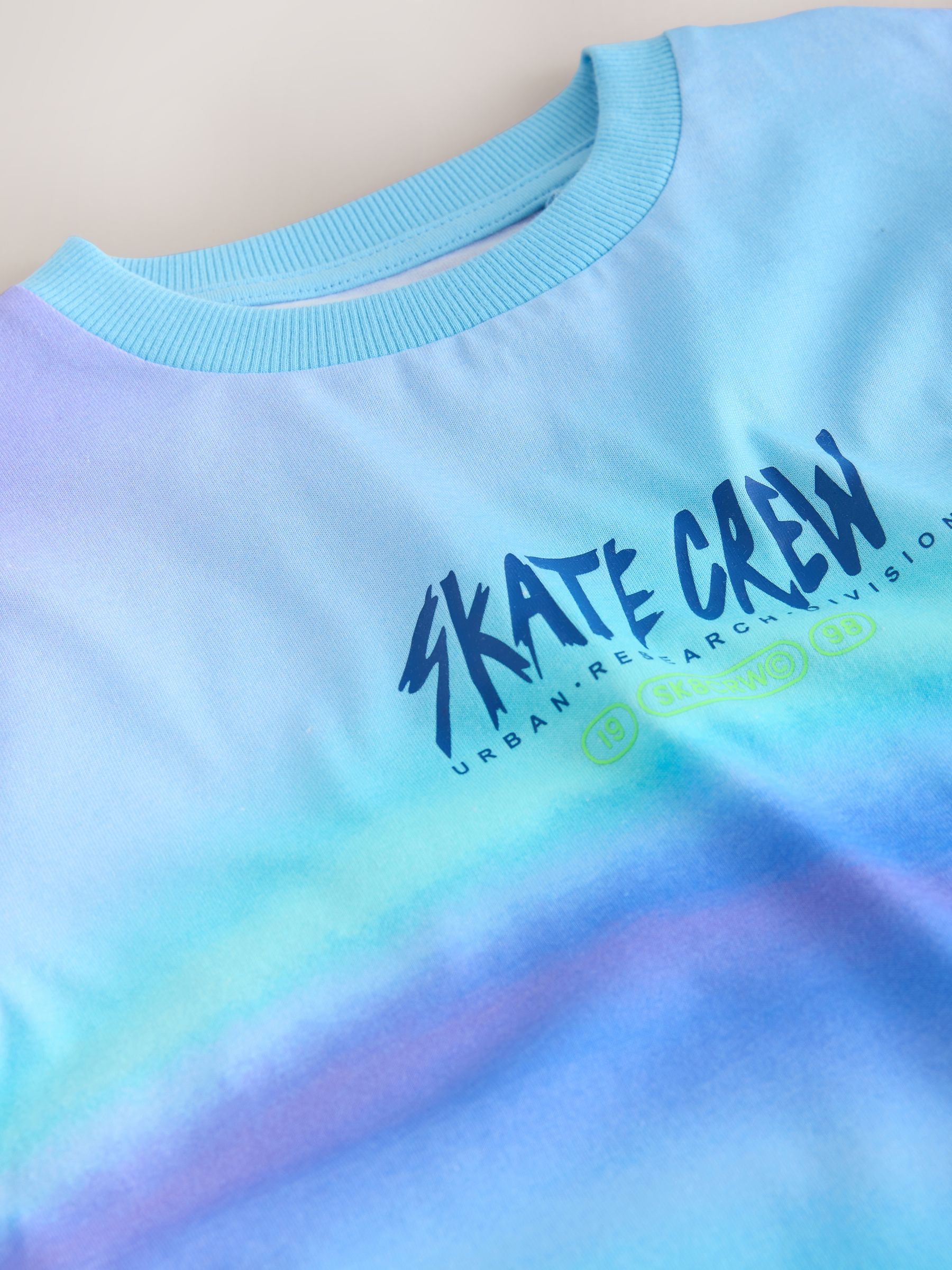 Dsiney Kidz - Purple/Blue Regular Fit Short Sleeve All-Over Print T-Shirt (3-16yrs) image 4