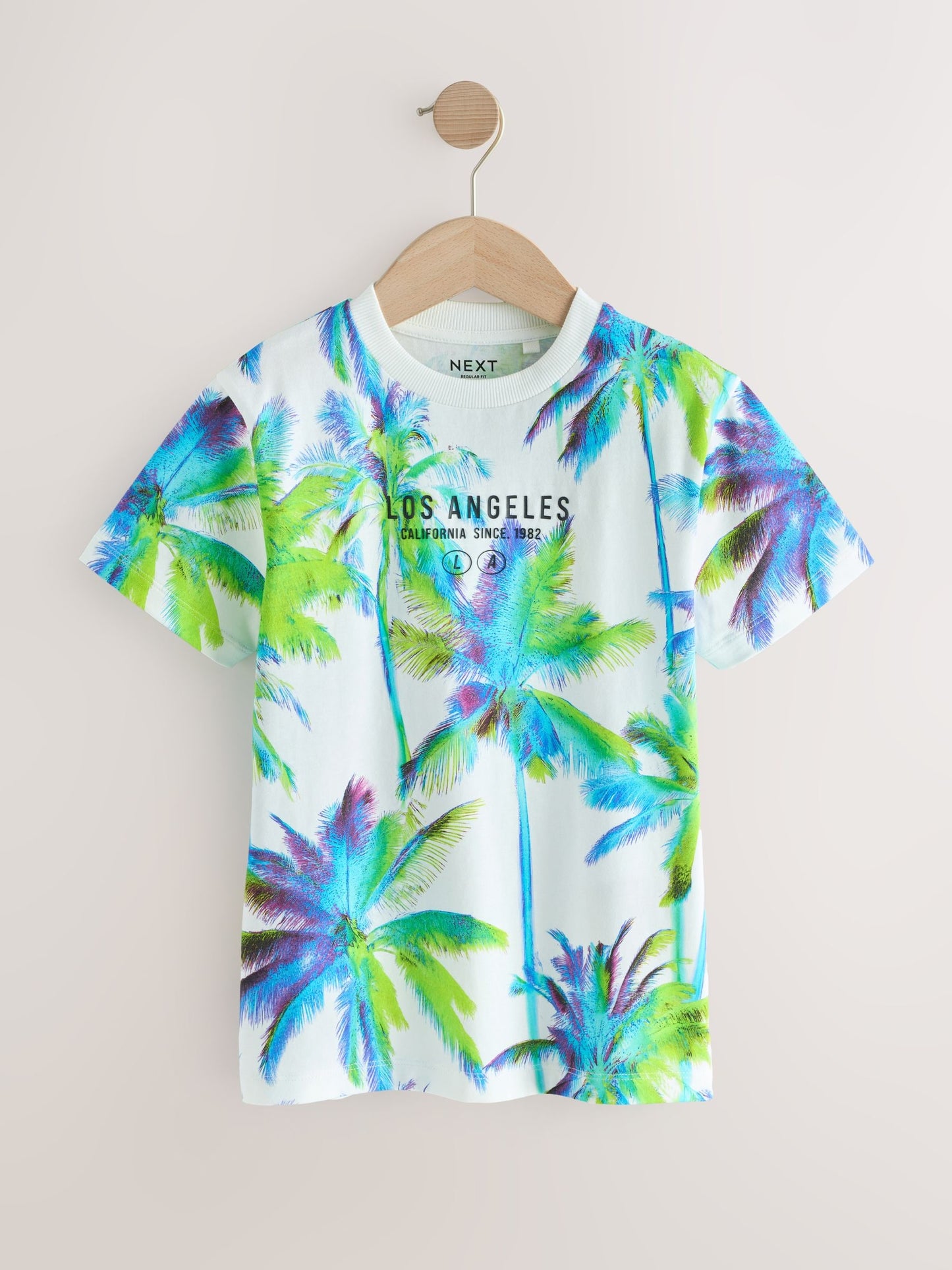 Dsiney Kidz - Blue Palm Regular Fit Short Sleeve All-Over Print T-Shirt (3-16yrs) image 1