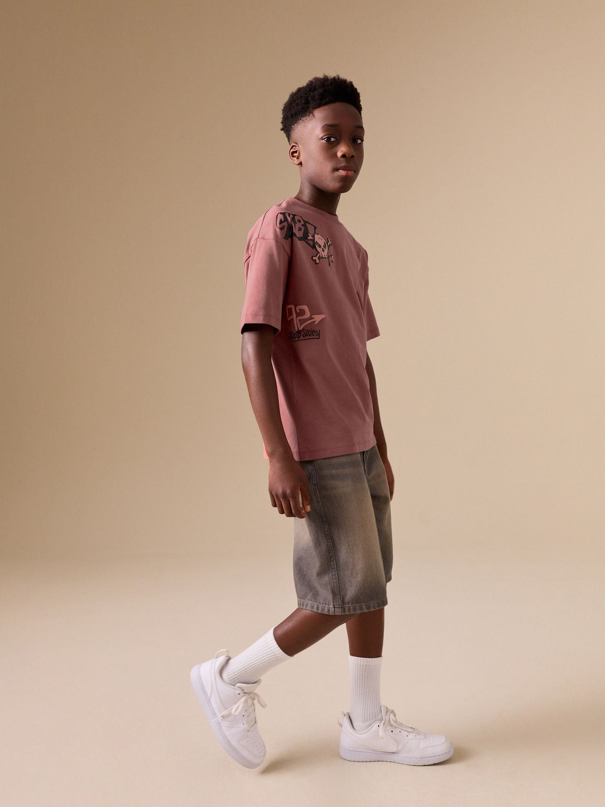 Dsiney Kidz - Pink Graffiti Short Sleeve Graphic T-Shirt (3-16yrs) image 2