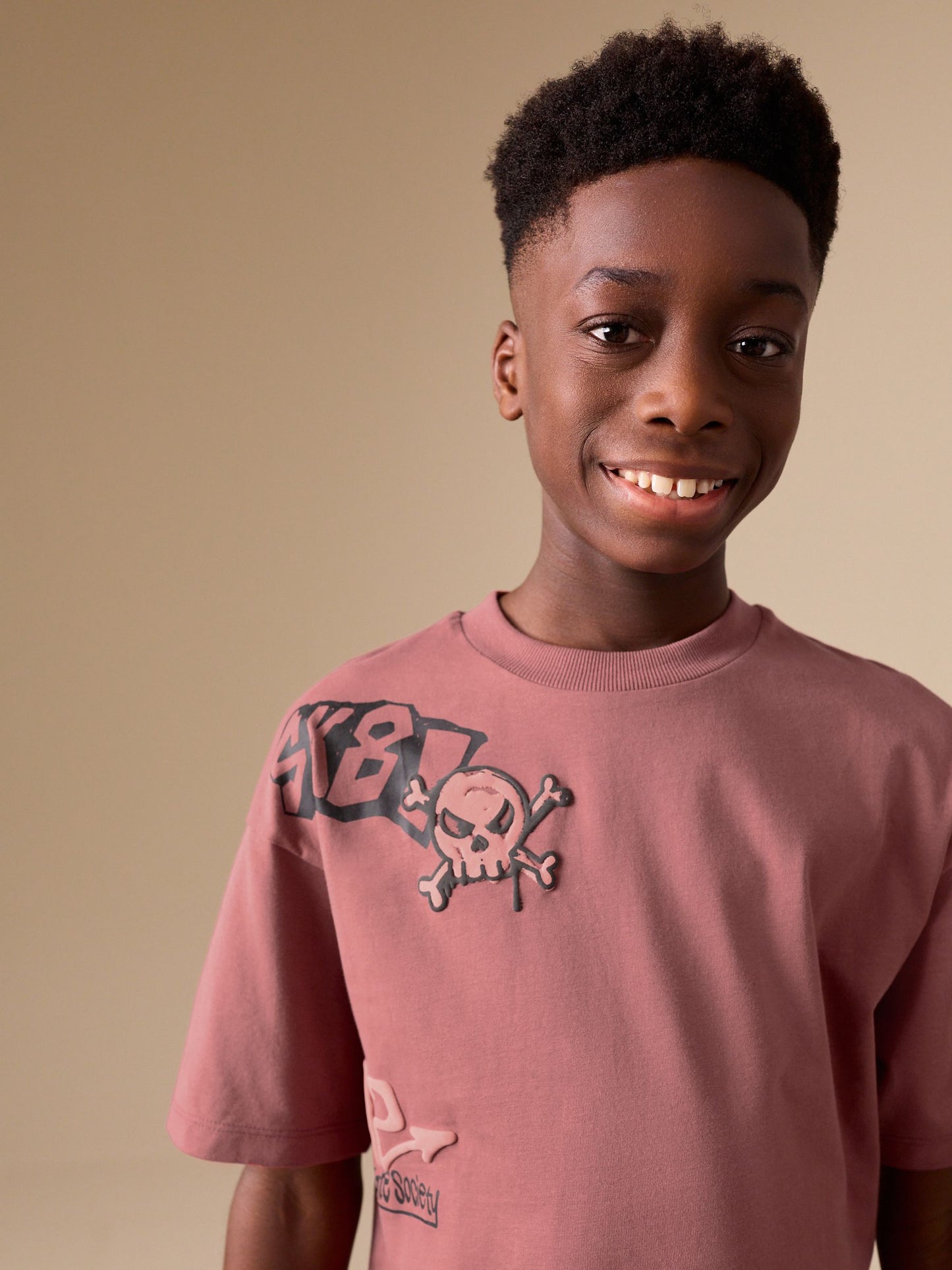 Dsiney Kidz - Pink Graffiti Short Sleeve Graphic T-Shirt (3-16yrs) image 3