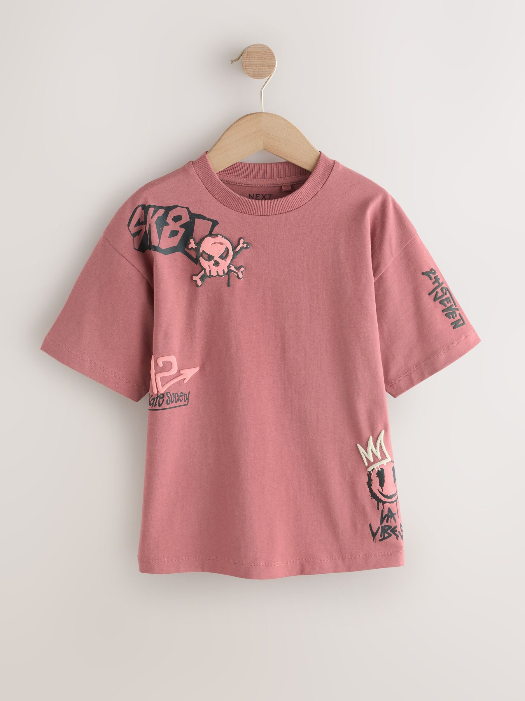 Dsiney Kidz - Pink Graffiti Short Sleeve Graphic T-Shirt (3-16yrs) image 5