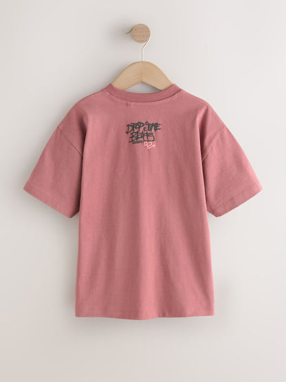 Dsiney Kidz - Pink Graffiti Short Sleeve Graphic T-Shirt (3-16yrs) image 6