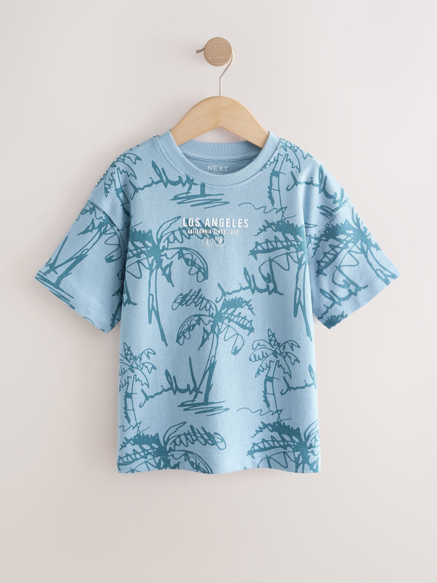 Dsiney Kidz - Blue Palm Textured Short Sleeve T-Shirt (3-16yrs) image 1