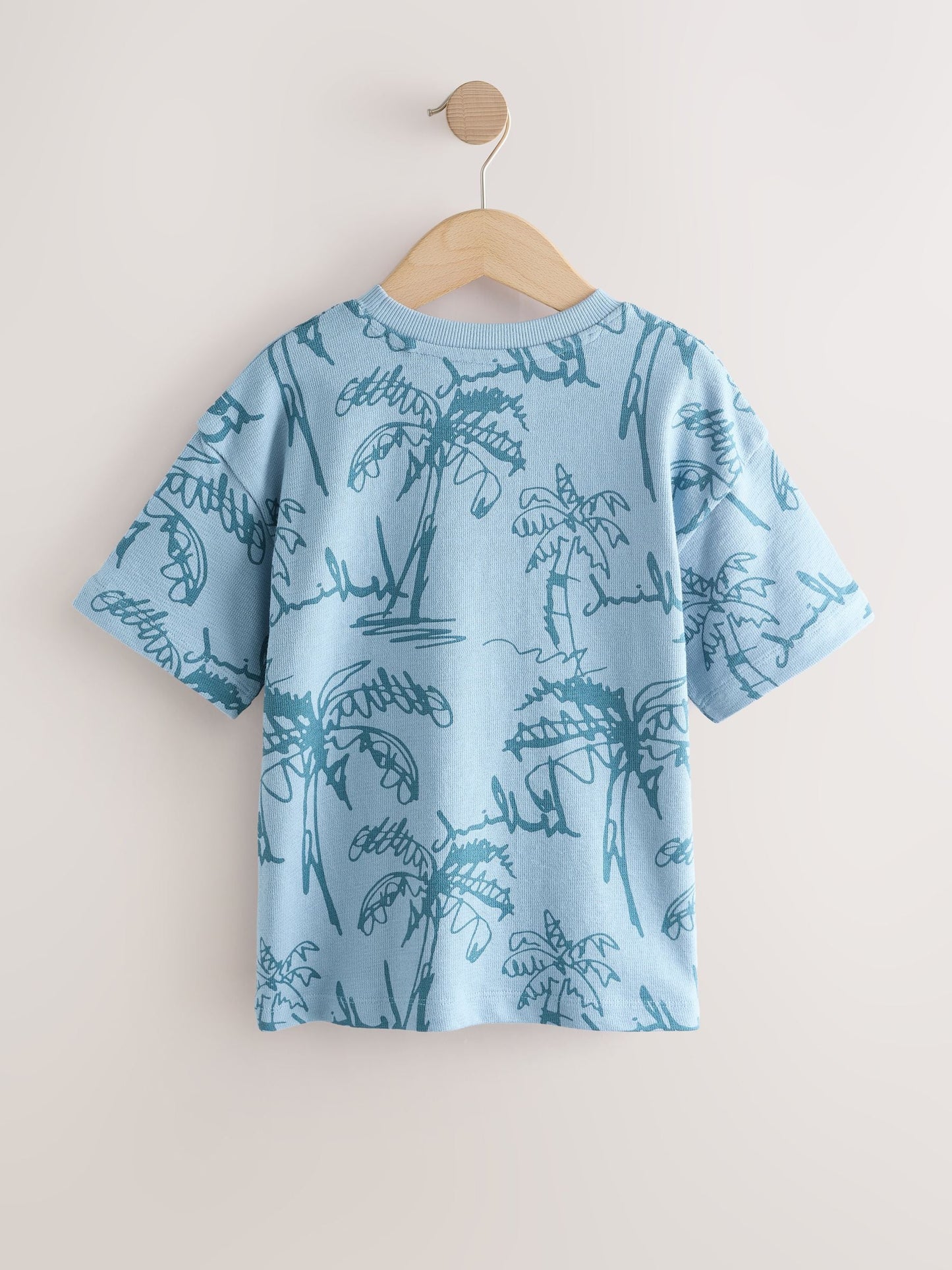 Dsiney Kidz - Blue Palm Textured Short Sleeve T-Shirt (3-16yrs) image 2