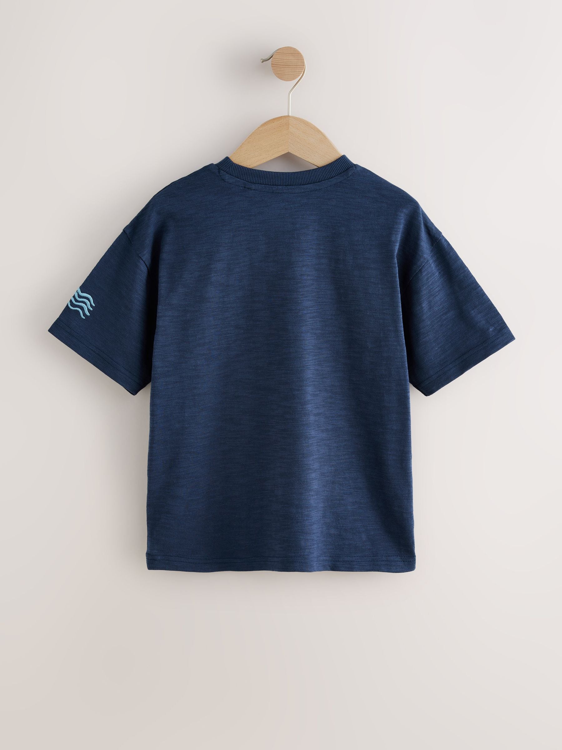 Dsiney Kidz - Navy Blue Textured Short Sleeve T-Shirt (3-16yrs) image 2