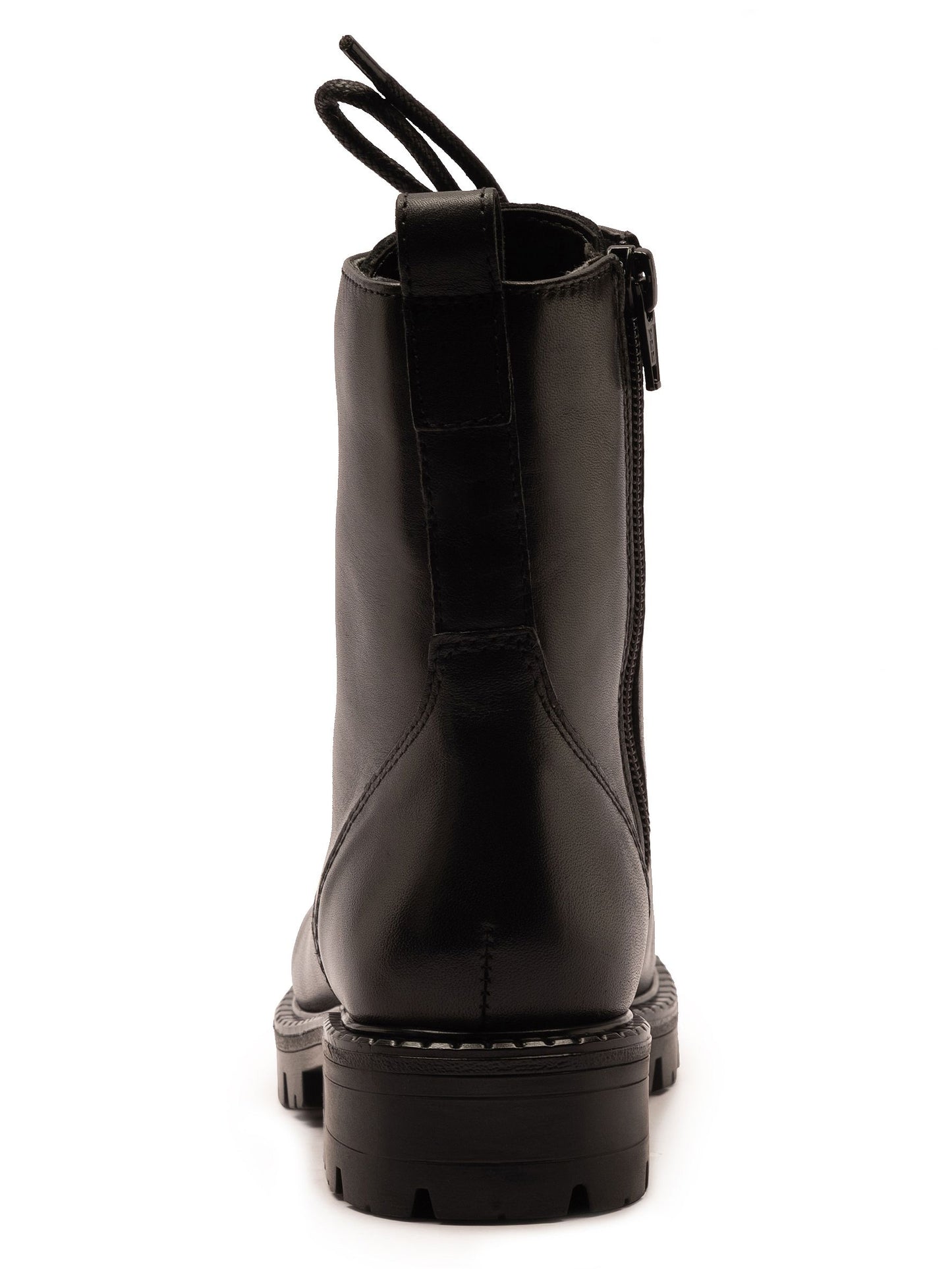 Off The Hook Black Nala Chunky Leather Lace-Up Combat Ankle Boots image 5