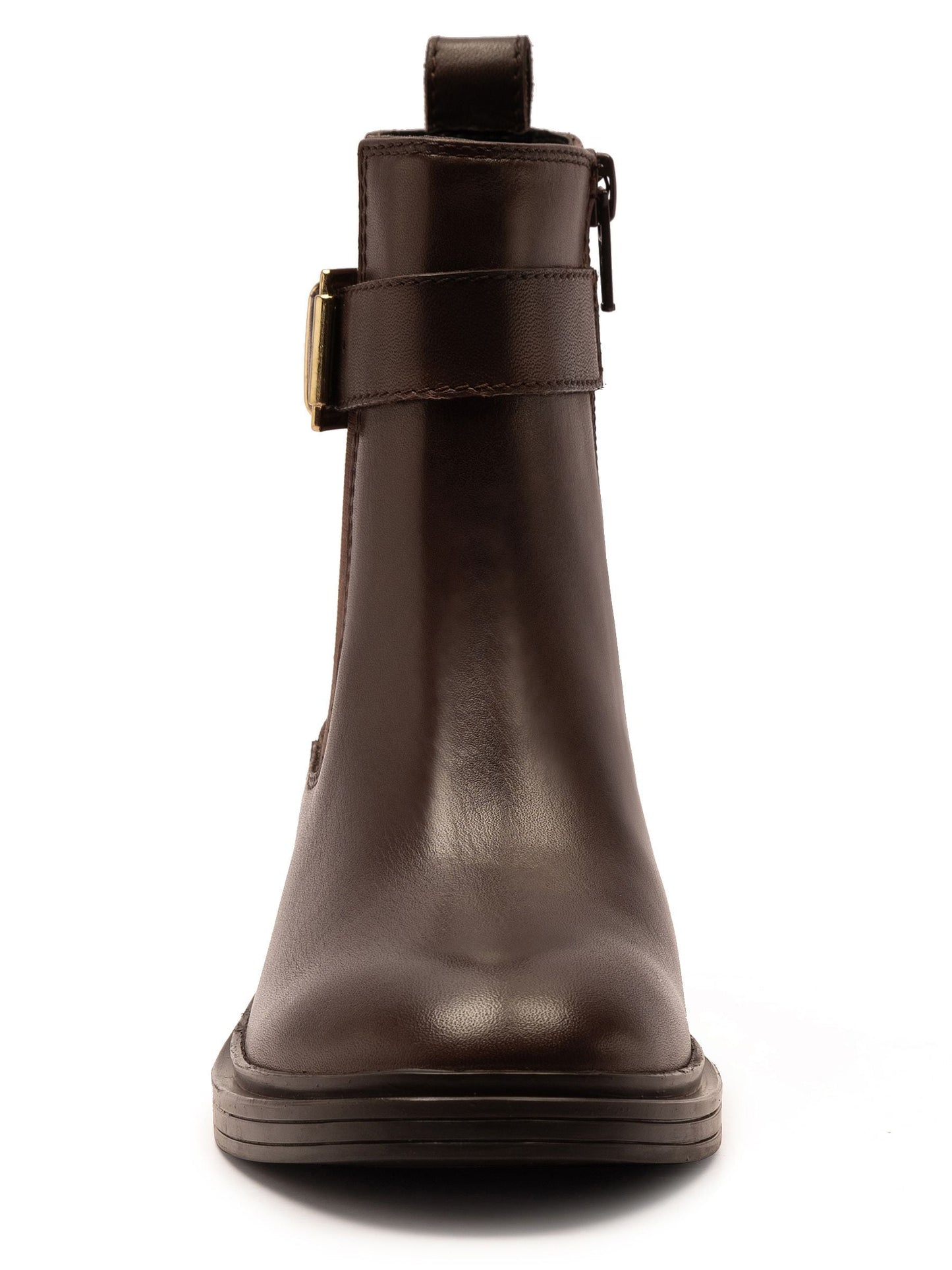 Off The Hook Brown Tiana Leather Buckle Ankle Boots image 4