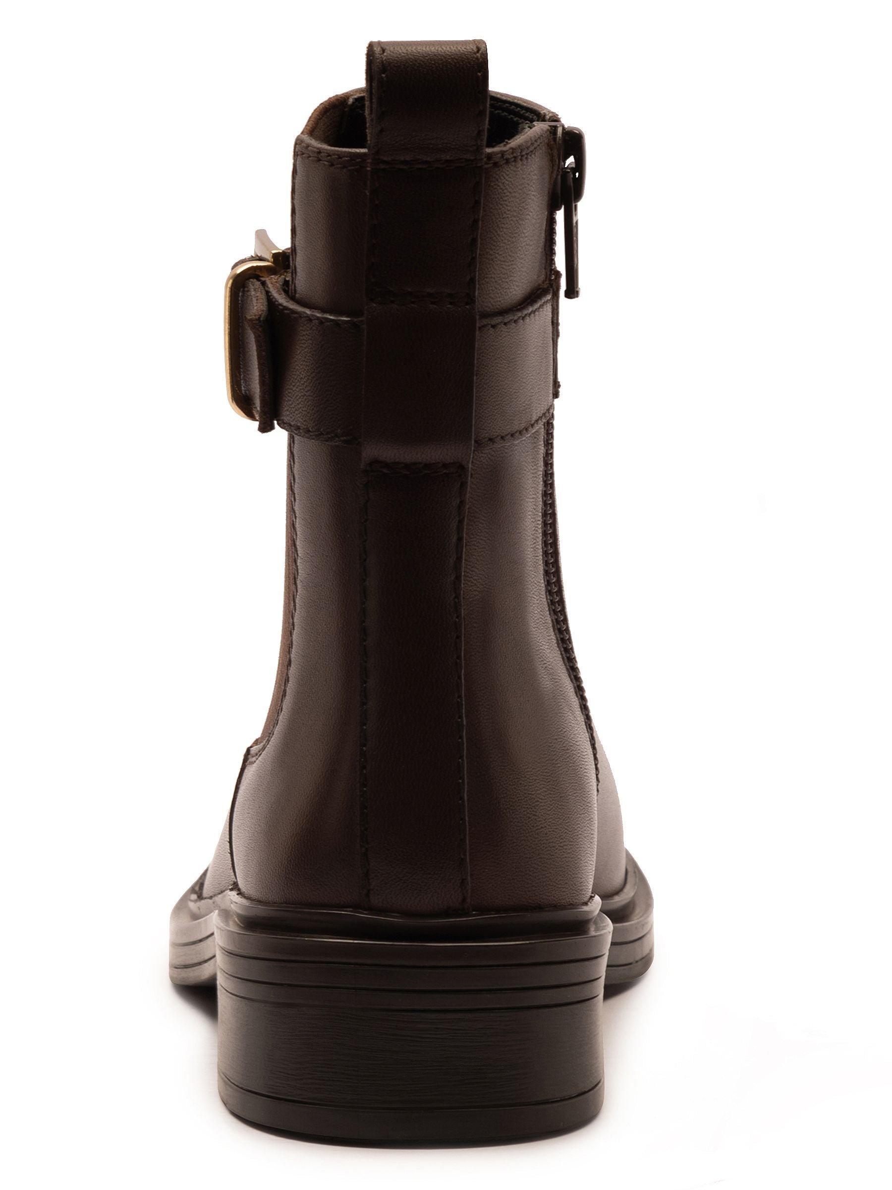 Off The Hook Brown Tiana Leather Buckle Ankle Boots image 5