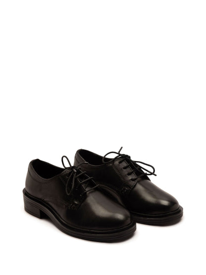 Off The Hook Black Mia Leather Formal Lace-Up School Shoes image 2