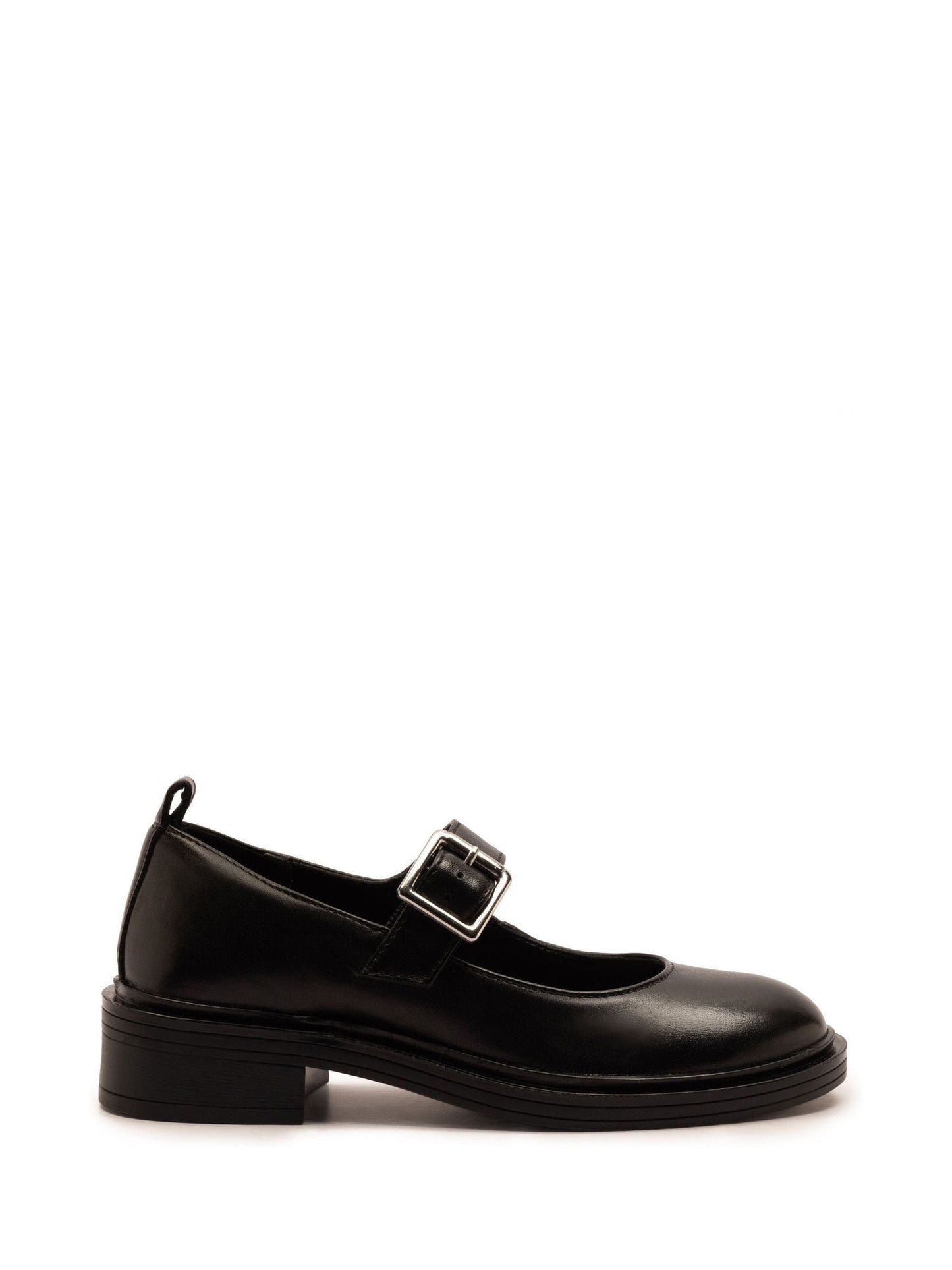 Off The Hook Black Trinity Leather Buckle Mary Jane School Shoes image 1