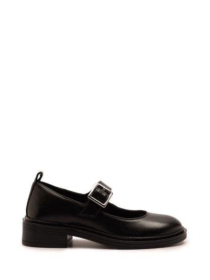 Off The Hook Black Trinity Leather Buckle Mary Jane School Shoes image 1