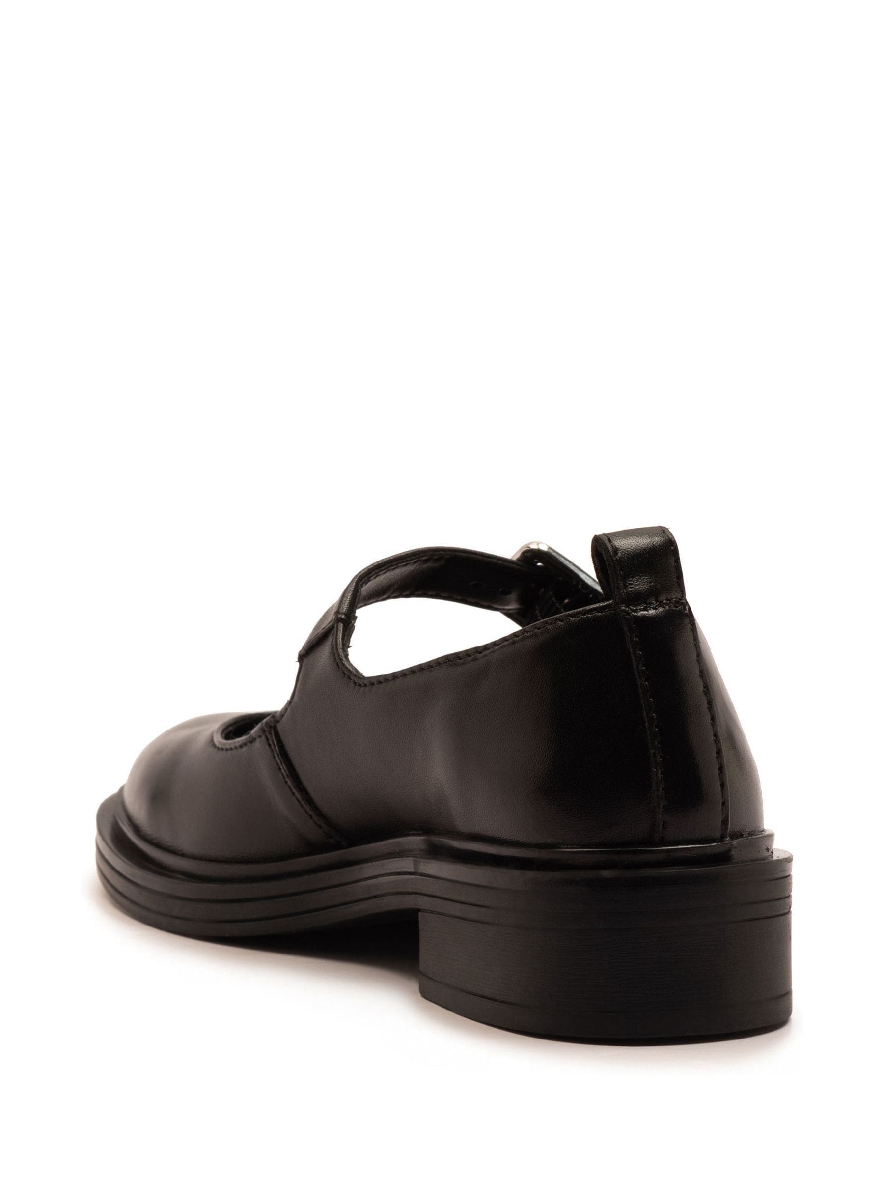 Off The Hook Black Trinity Leather Buckle Mary Jane School Shoes image 3