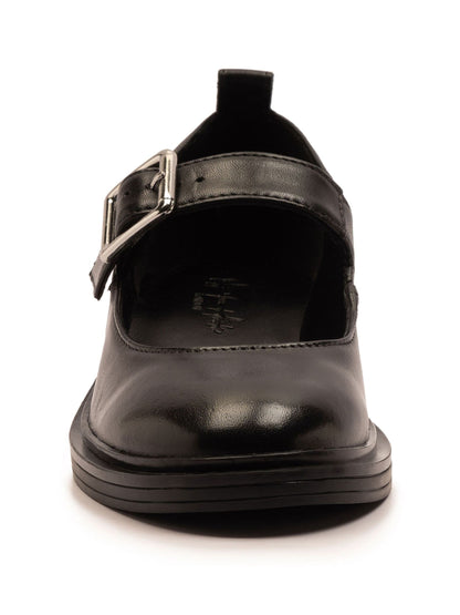 Off The Hook Black Trinity Leather Buckle Mary Jane School Shoes image 4
