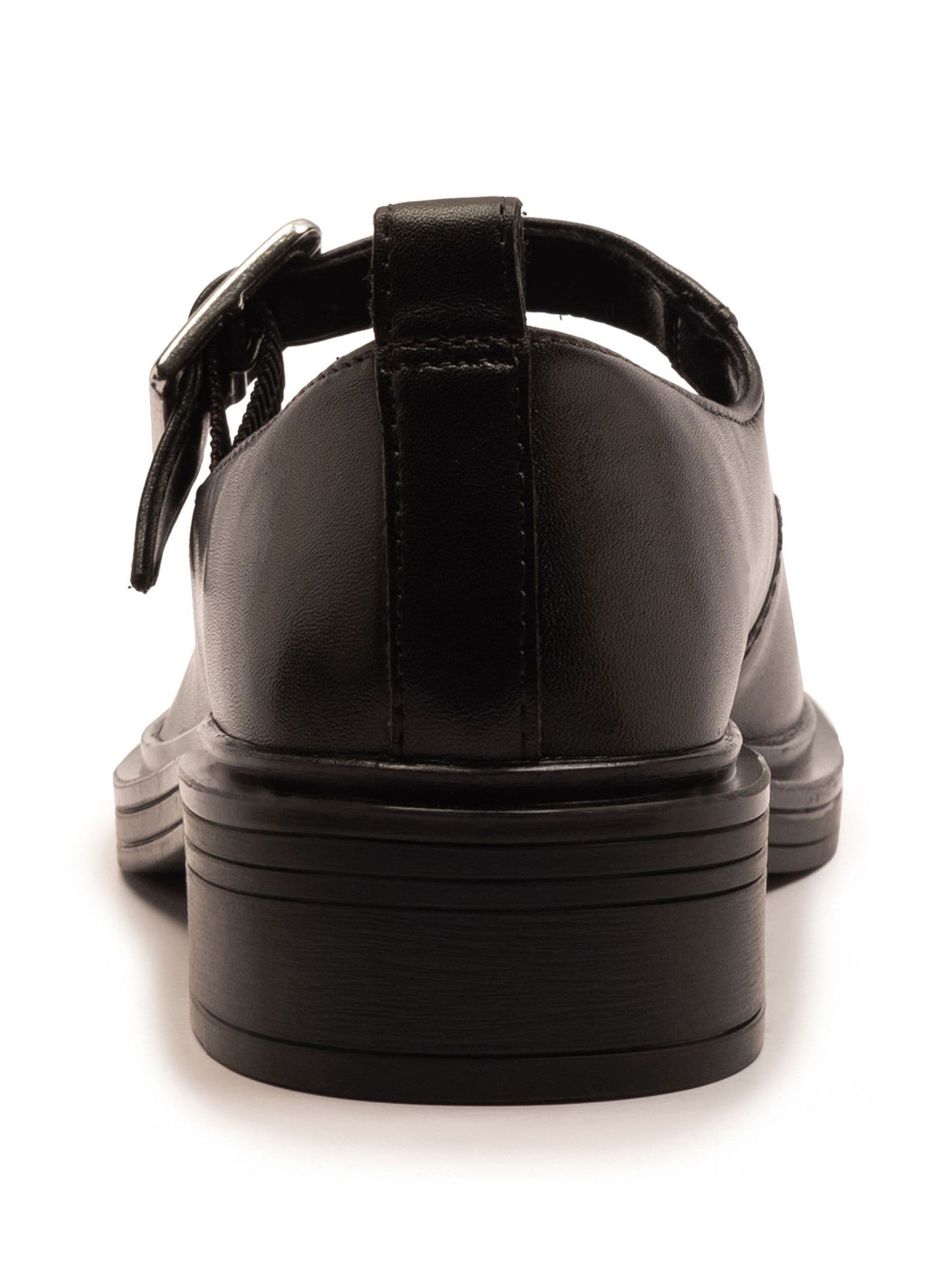 Off The Hook Black Trinity Leather Buckle Mary Jane School Shoes image 5