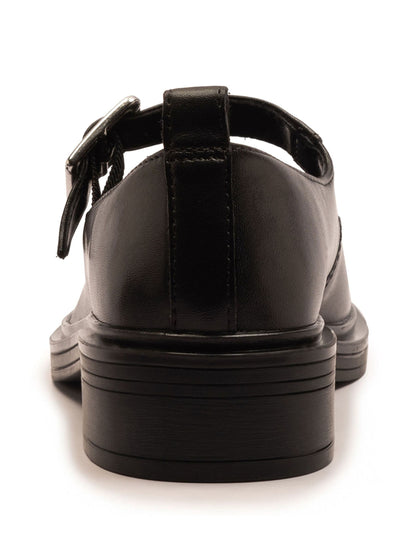 Off The Hook Black Trinity Leather Buckle Mary Jane School Shoes image 5