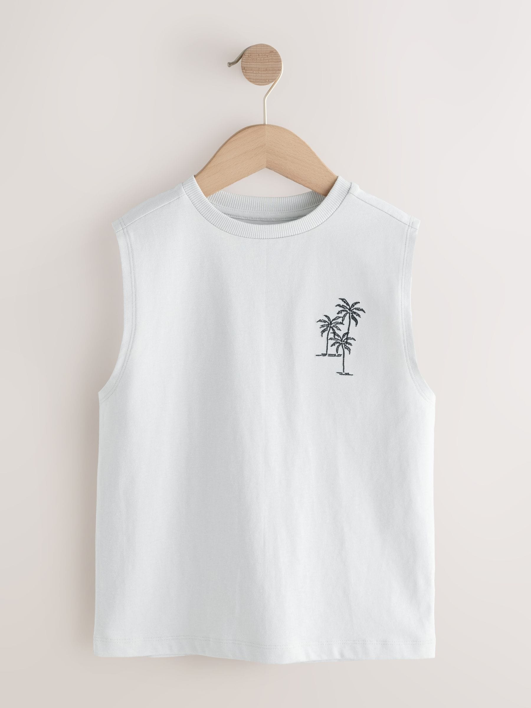 Dsiney Kidz - Light Grey/Brown/Charcoal/Khaki Tank Vest 4 Pack (3-16yrs) image 3