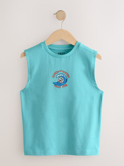 Dsiney Kidz - Peach/Blue/Green/Orange Tank Vest 4 Pack (3-16yrs) image 2