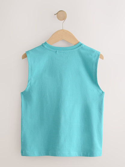 Dsiney Kidz - Peach/Blue/Green/Orange Tank Vest 4 Pack (3-16yrs) image 3