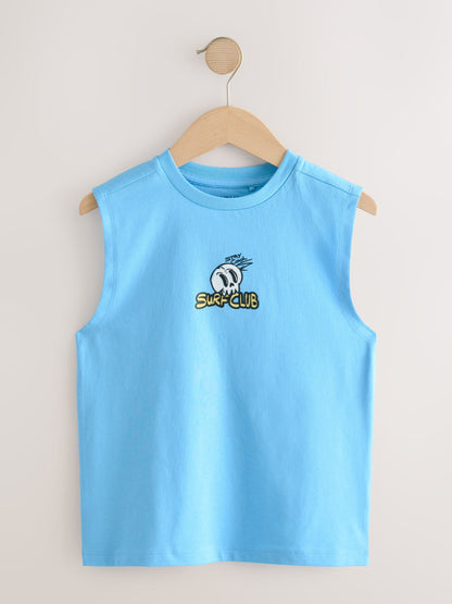 Dsiney Kidz - Peach/Blue/Green/Orange Tank Vest 4 Pack (3-16yrs) image 6