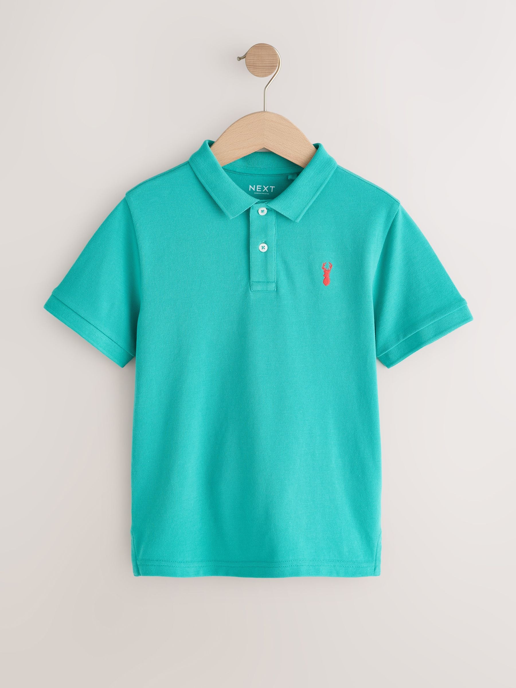 Dsiney Kidz - Stag Aqua Blue Short Sleeve Polo Shirt (3-16yrs) image 1