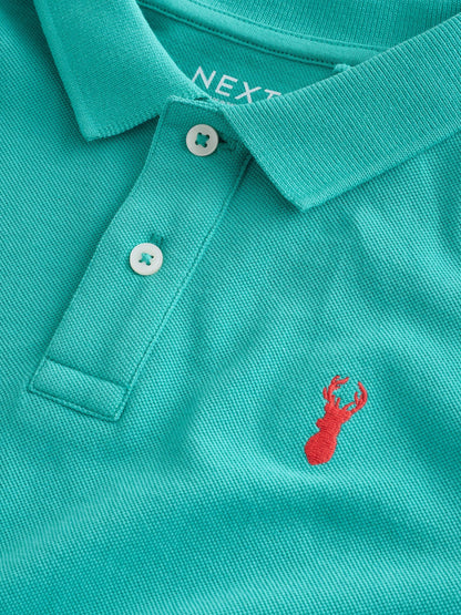 Dsiney Kidz - Stag Aqua Blue Short Sleeve Polo Shirt (3-16yrs) image 3