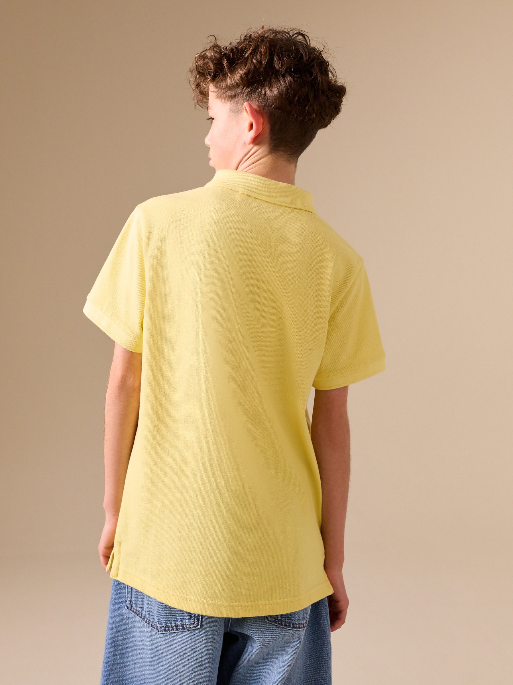Dsiney Kidz - Yellow Sign Off Short Sleeve Polo Shirt (3-16yrs) image 3