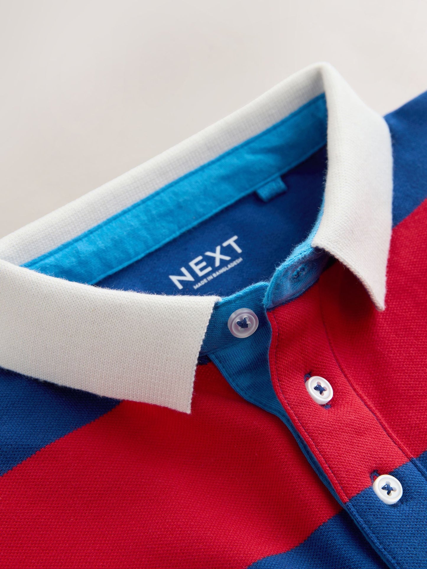 Dsiney Kidz - Red/Blue Relaxed Fit Stripe Short Sleeve Polo Shirt (3-16yrs) image 8