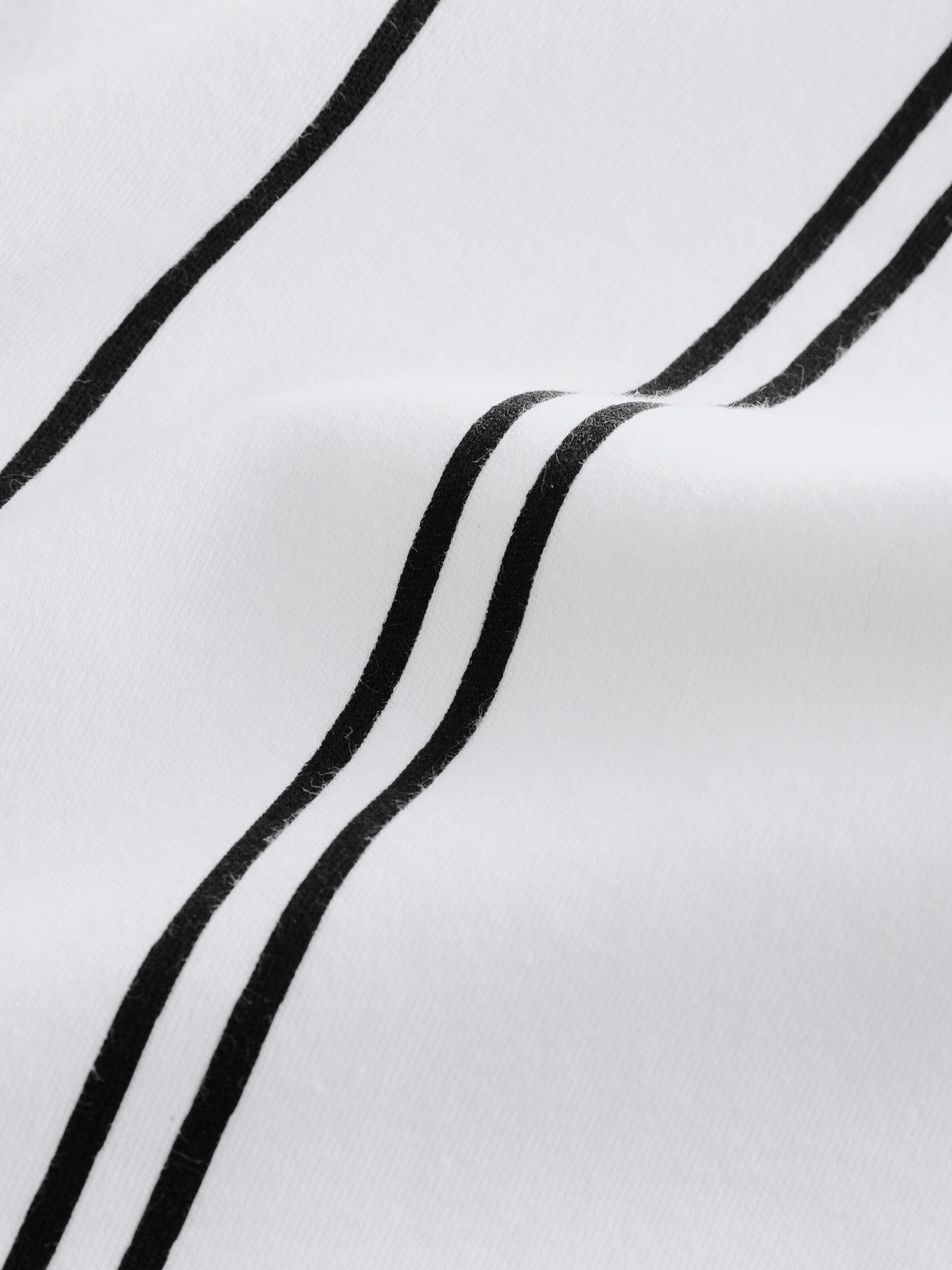 Dsiney Kidz - White/Black Vertical Stripe Zip Neck Polo Shirt (3-16yrs) image 4