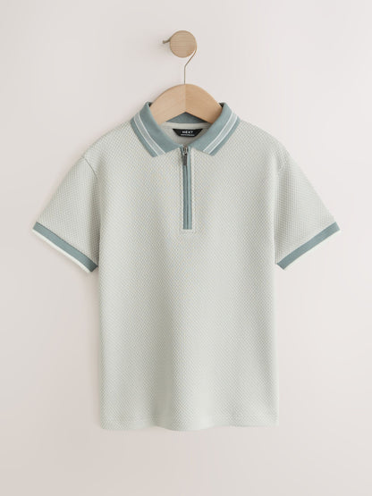 Dsiney Kidz - Mineral Geo Zip Neck Short Sleeve Polo Shirt (3-16yrs) image 1