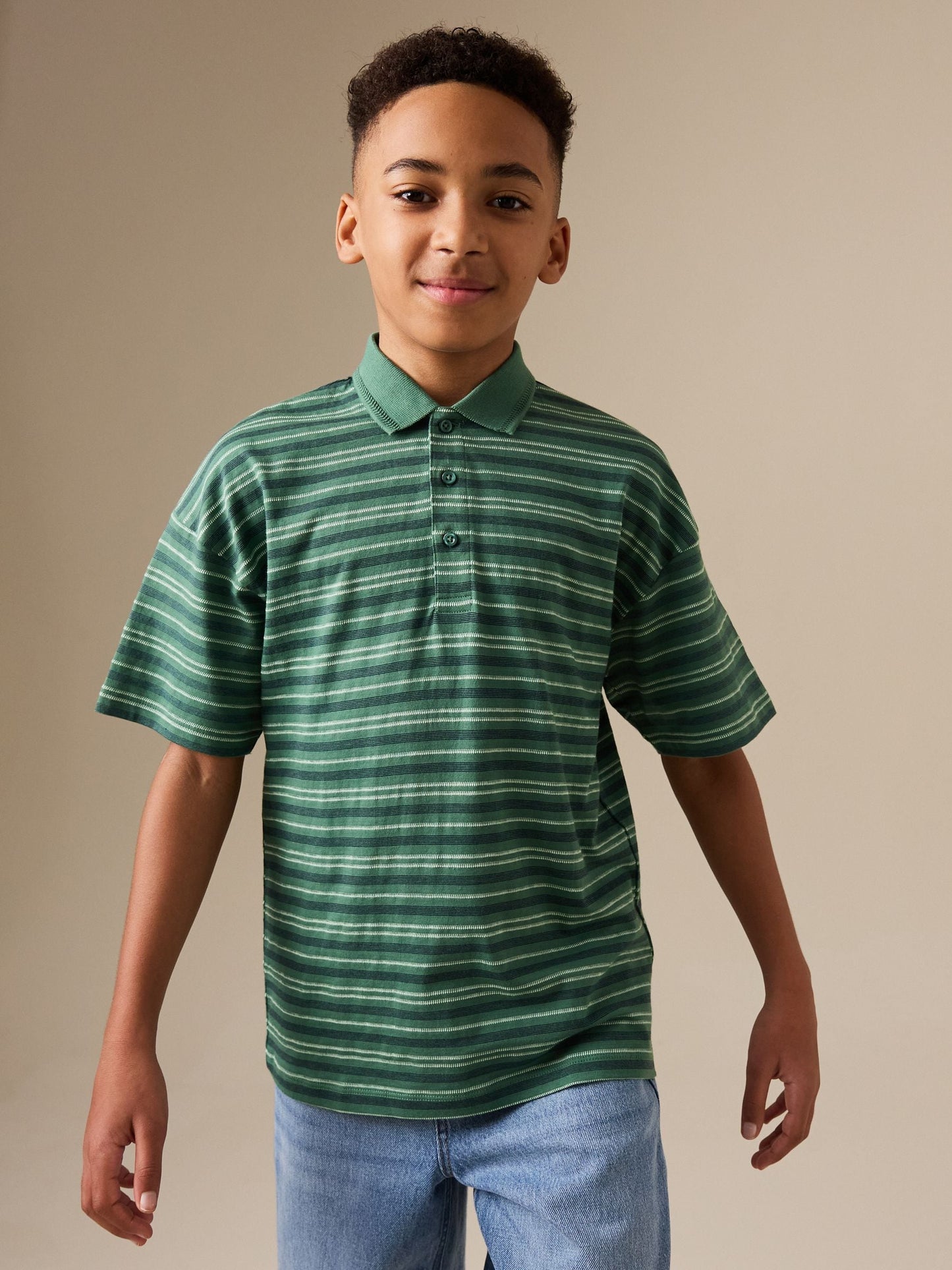 Dsiney Kidz - Green Short Sleeve Jersey Polo Shirt (3-16yrs) image 2