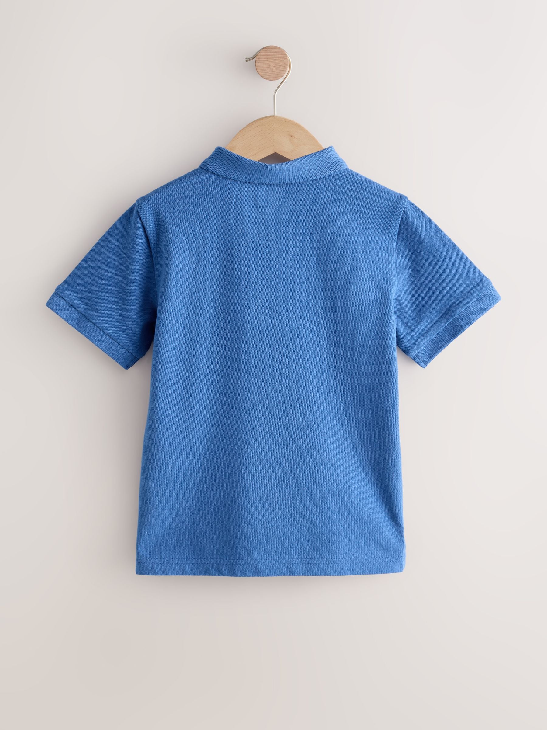 Dsiney Kidz - Coral/Aqua/Navy Short Sleeve Polo Shirts 3 Pack (3-16yrs) image 3
