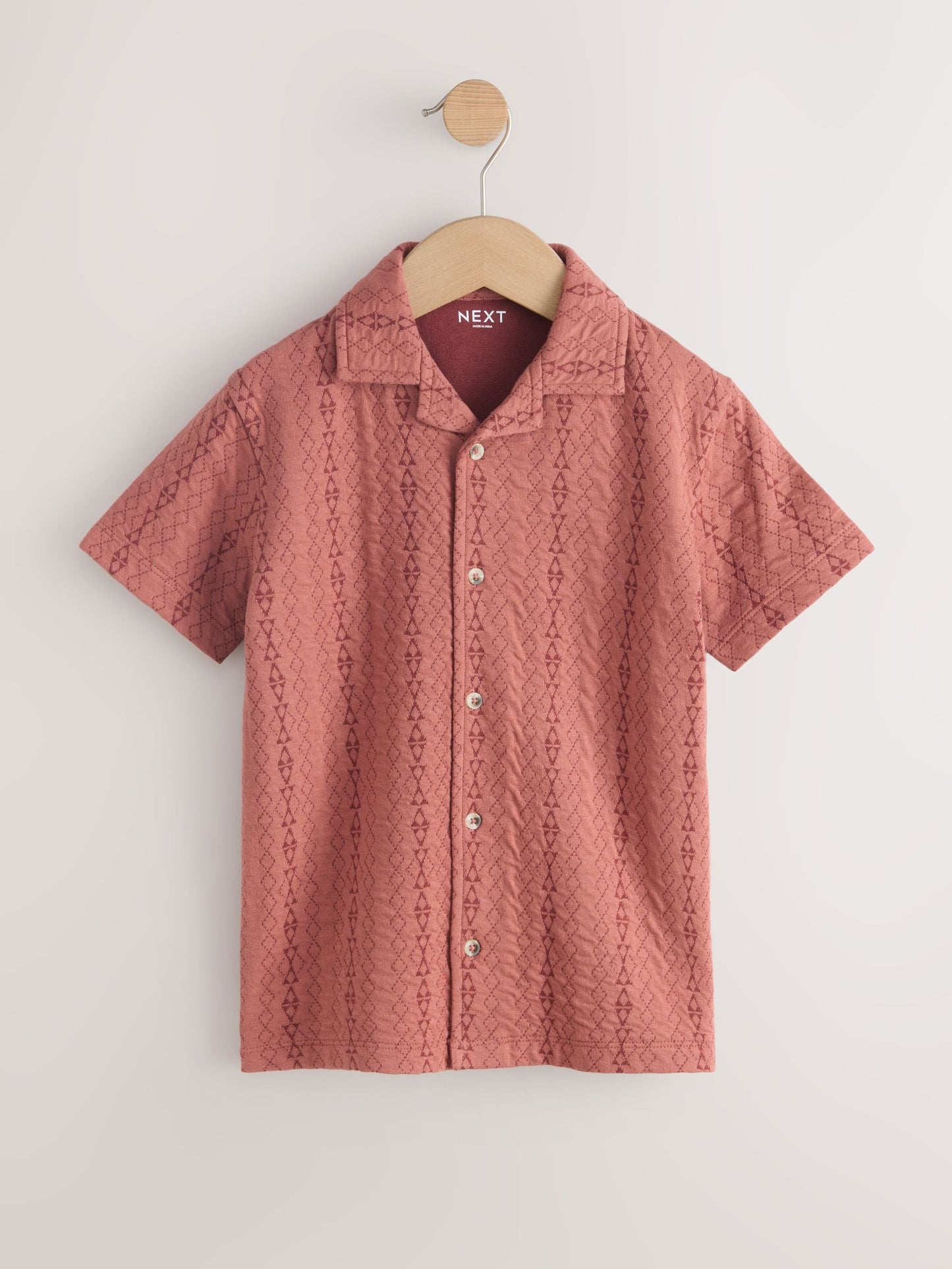 Dsiney Kidz - Red Button Through Short Sleeve Jersey Shirt (3-16yrs) image 1