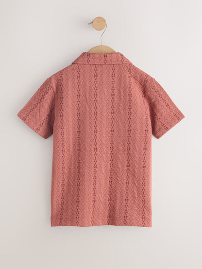Dsiney Kidz - Red Button Through Short Sleeve Jersey Shirt (3-16yrs) image 2