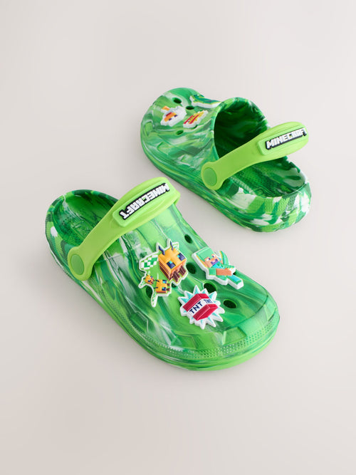Green Marble Minecraft Clogs image 1