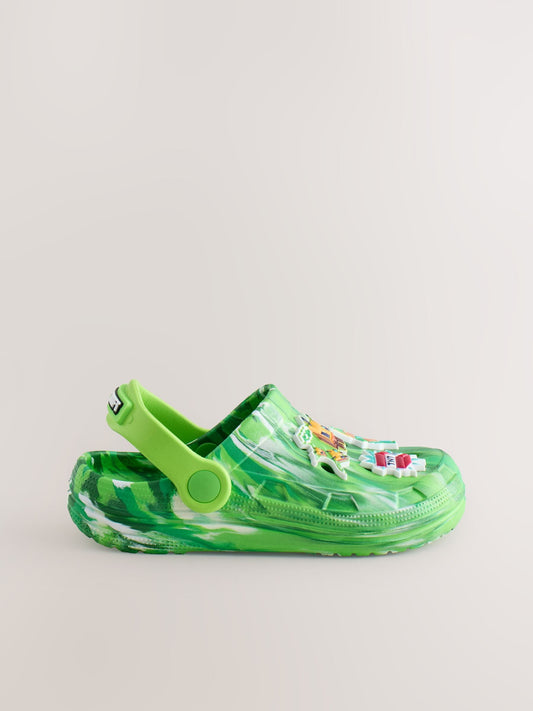 Green Marble Minecraft Clogs image 2