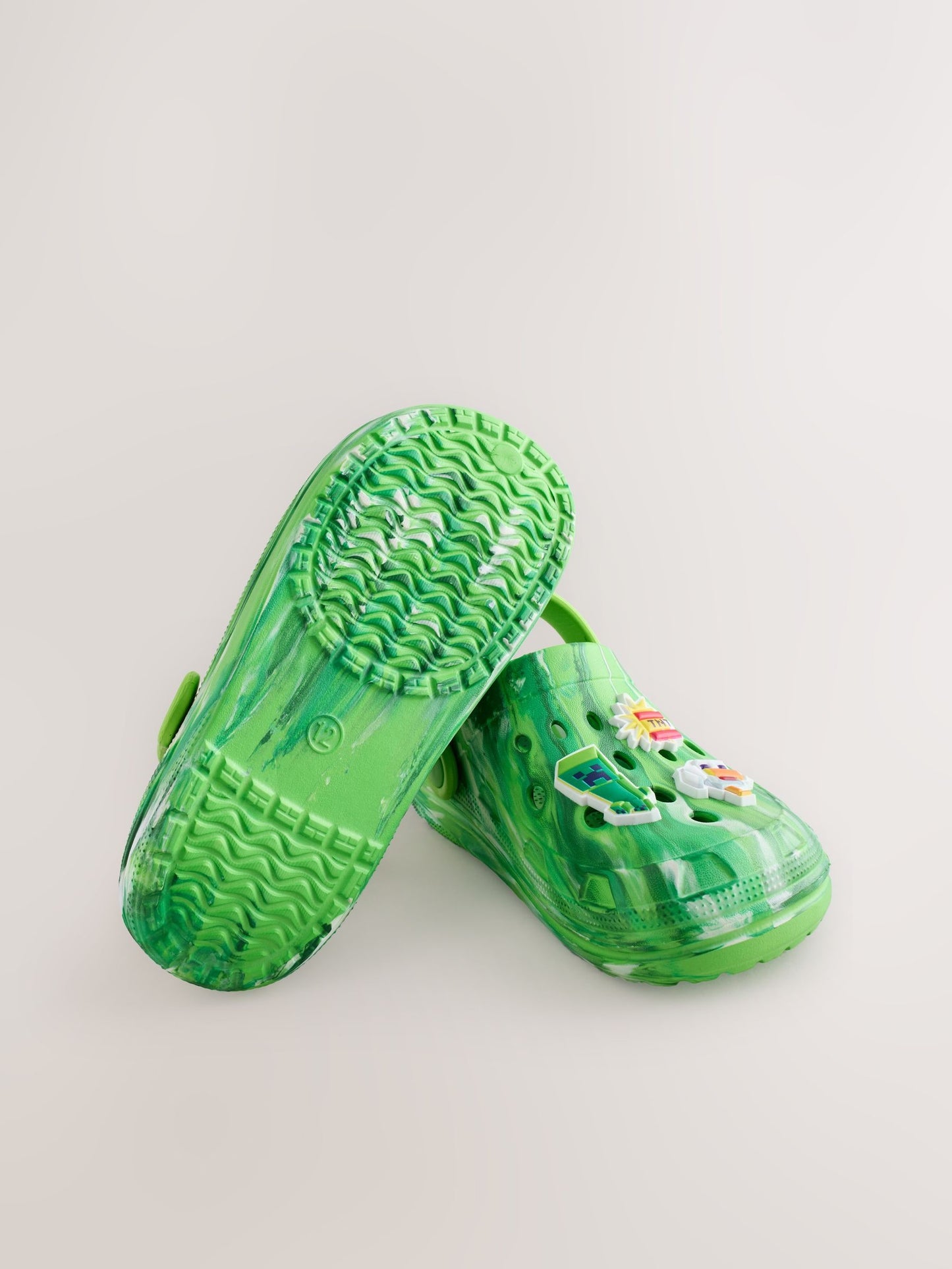 Green Marble Minecraft Clogs image 5