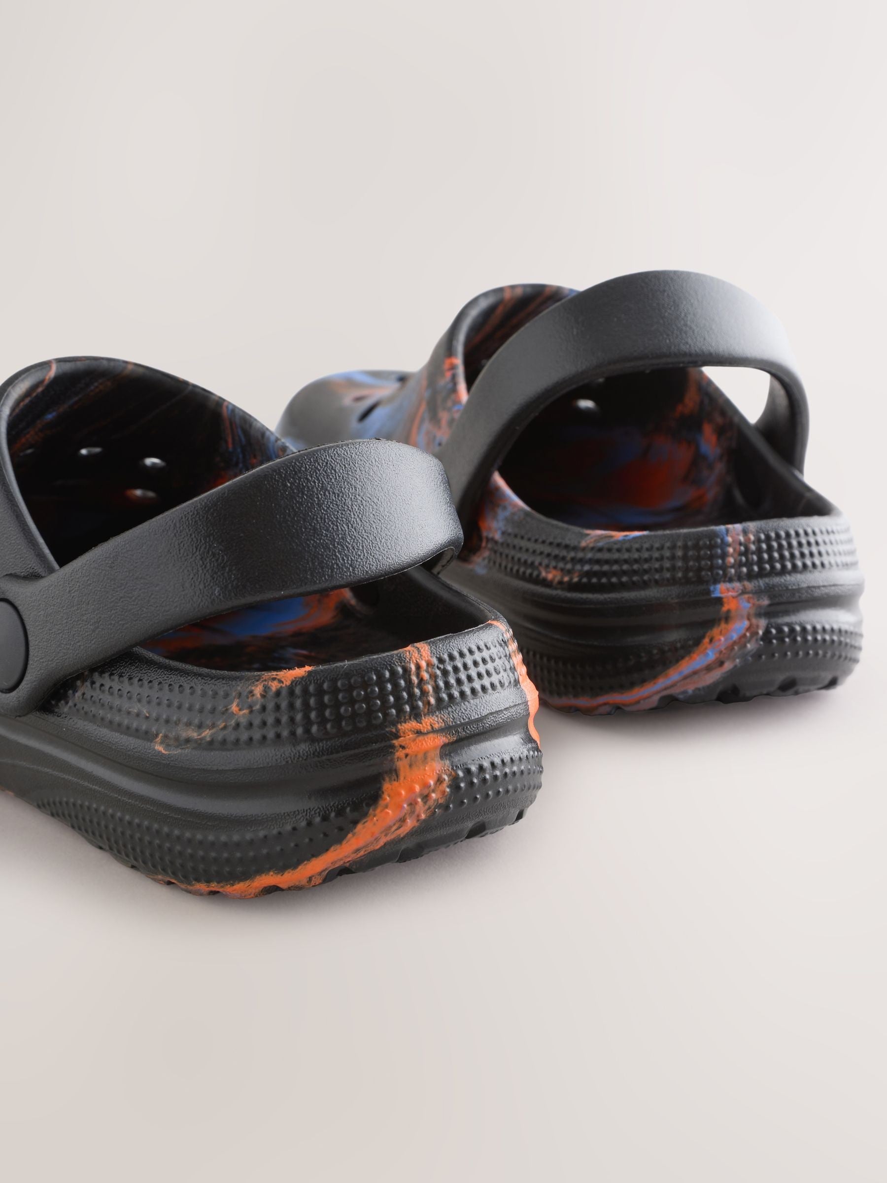 Orange/Black Marble Clogs image 3