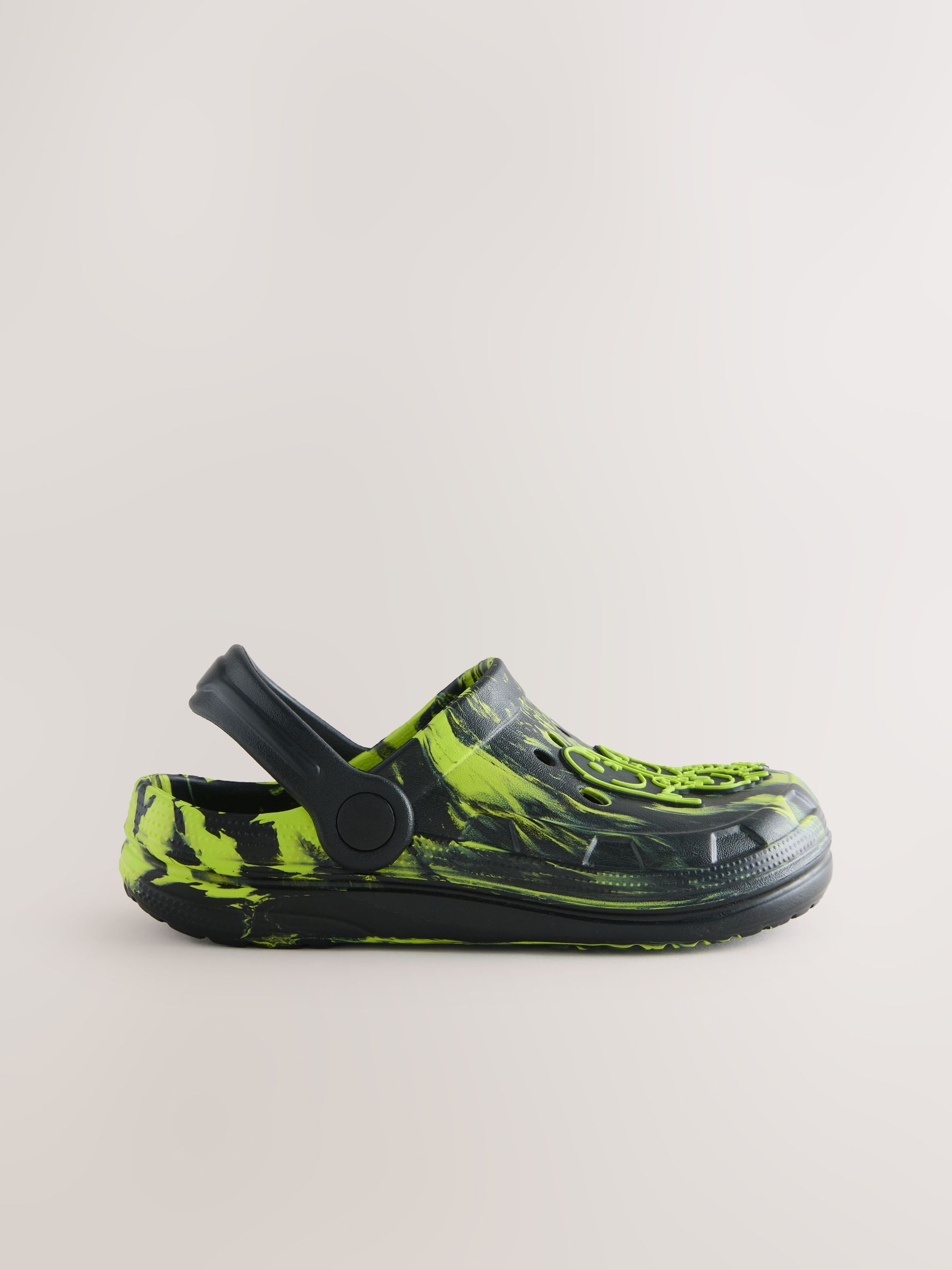 Black/Green Marble Clogs image 2
