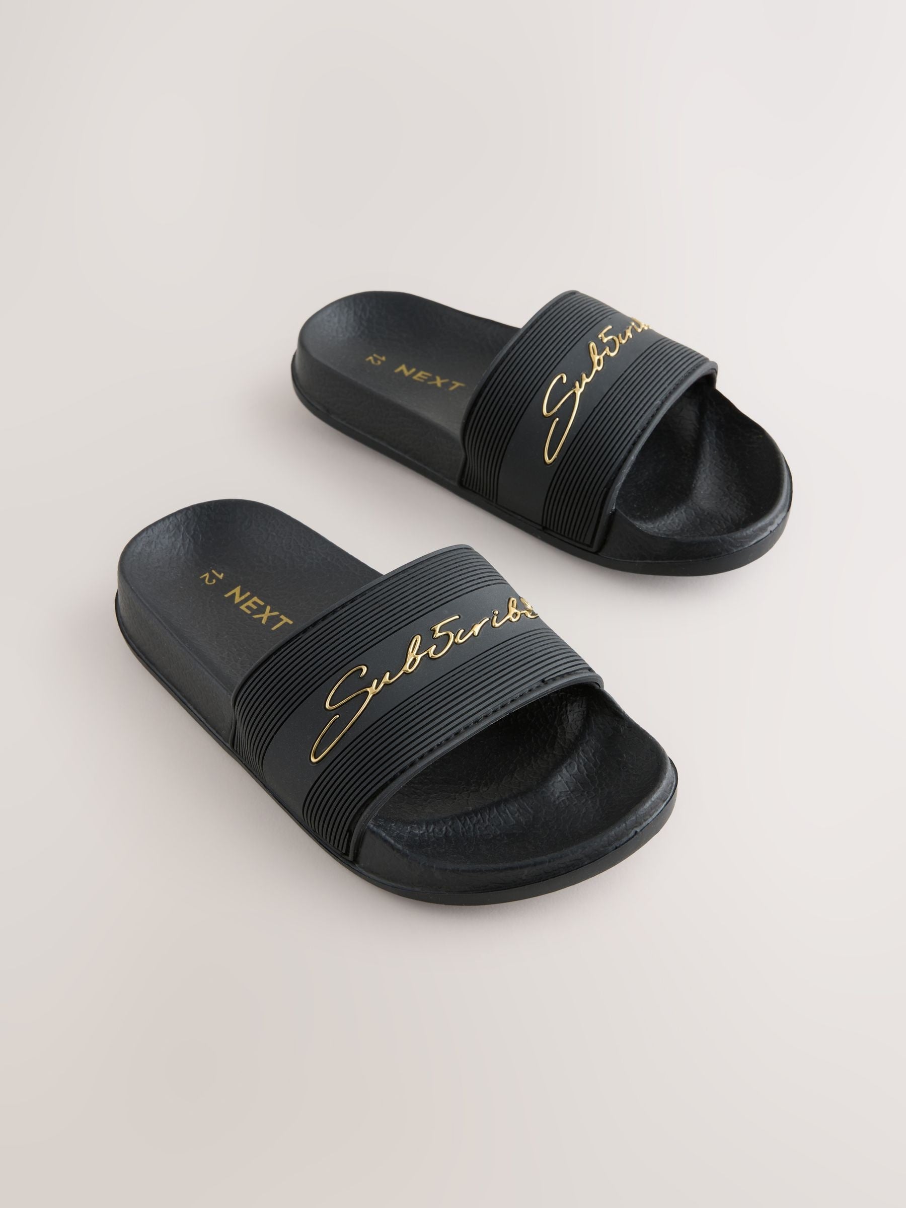 Black Subscribe Classic Sliders image 2