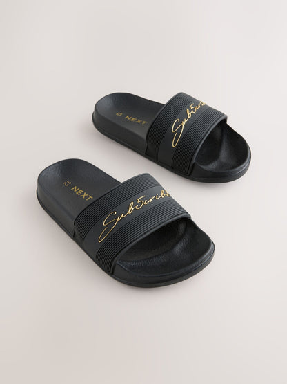 Black Subscribe Classic Sliders image 2