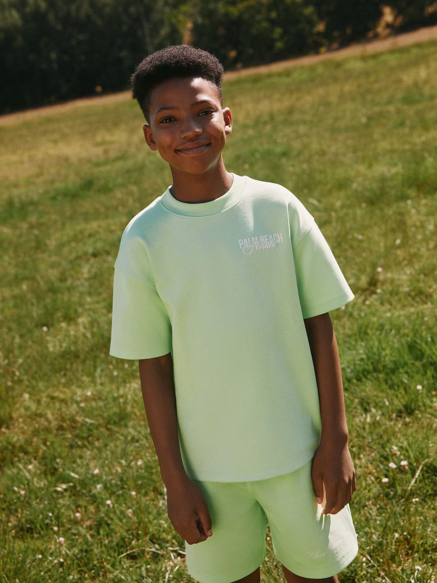Dsiney Kidz - Bright Green Heavyweight Short Sleeve T-Shirt and Shorts Set (3-16yrs) image 3