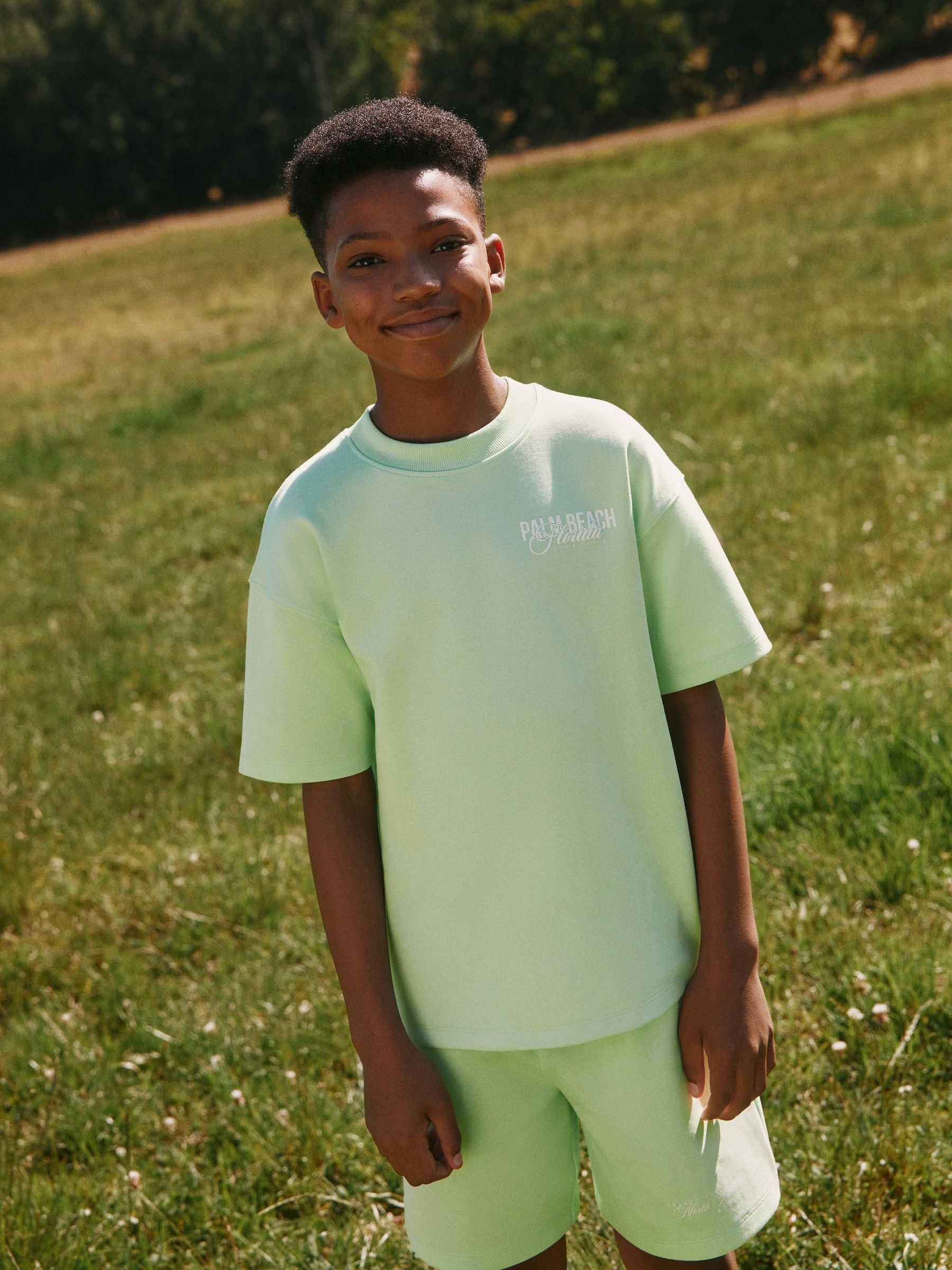 Dsiney Kidz - Bright Green Heavyweight Short Sleeve T-Shirt and Shorts Set (3-16yrs) image 3