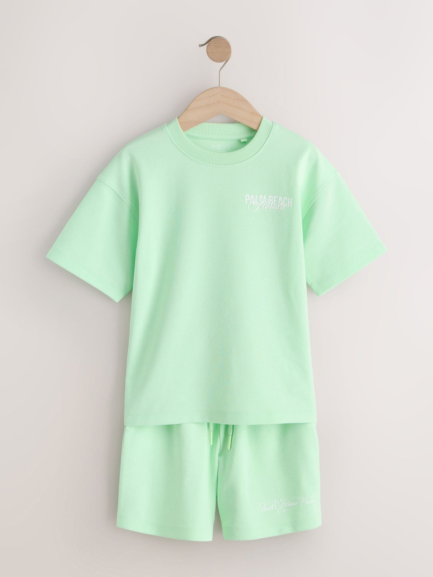 Dsiney Kidz - Bright Green Heavyweight Short Sleeve T-Shirt and Shorts Set (3-16yrs) image 4